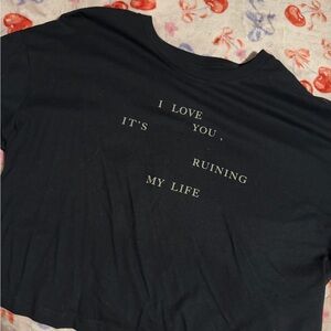 Taylor Swift cropped TTPD shirt